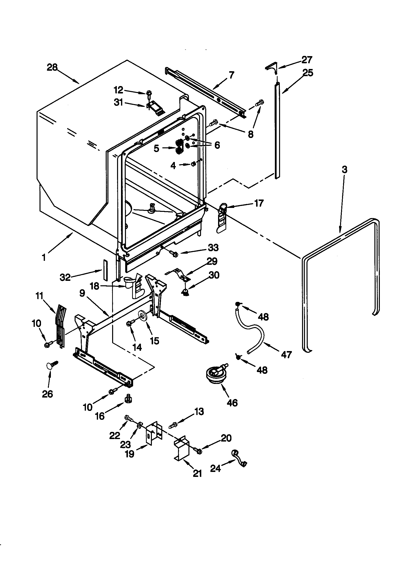 Kenmore Dishwasher Parts Diagram moreover KitchenAid Dishwasher Parts ...