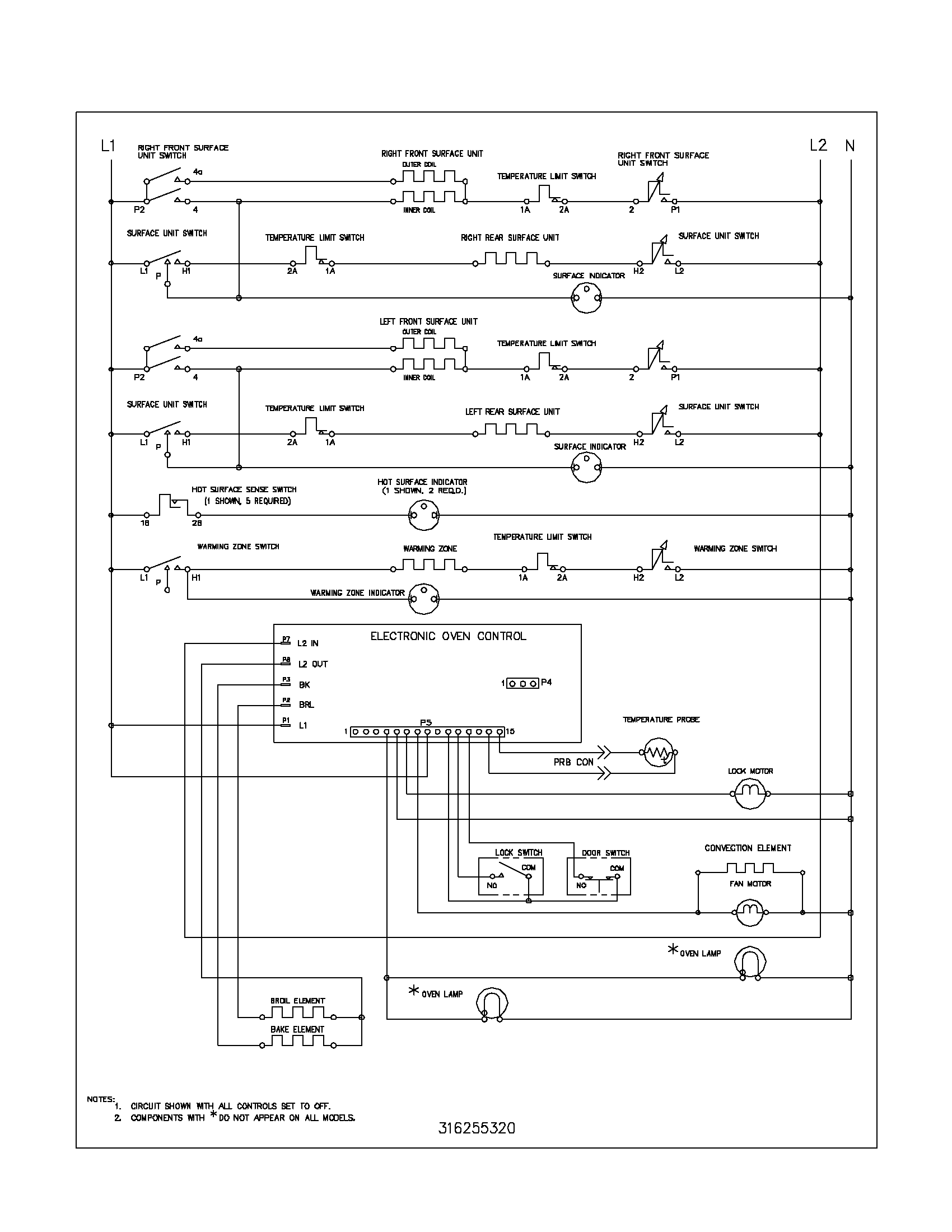 Electric Stove Schematic Wiring Diagram