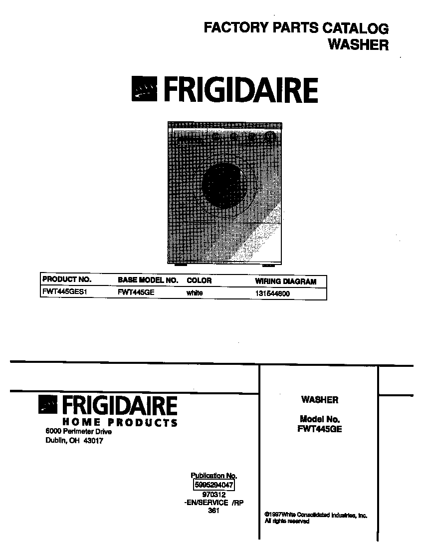 Frigidaire Fwt445ges1 Washer Timer