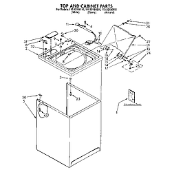 1109219551 Automatic Washer Top and cabinet Parts diagram