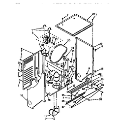 110985751 Washer/Dryer Dryer cabinet & motor Parts diagram