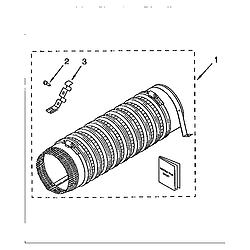 110985751 Washer/Dryer Side exhaust extension kit (comp) Parts diagram