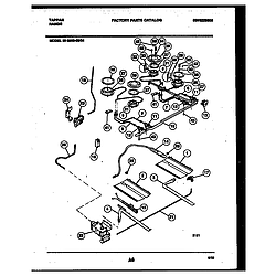 3038602304 Range - Gas Burner, manifold and gas control Parts diagram