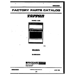 3038602304 Range - Gas Cover page Parts diagram