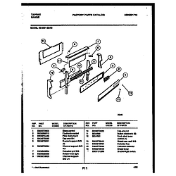 3039910003 Range - Gas Backguard Parts diagram