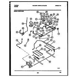 3039910003 Range - Gas Burner, manifold and gas control Parts diagram
