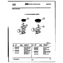 3039912303 Range - Gas Burner Parts diagram