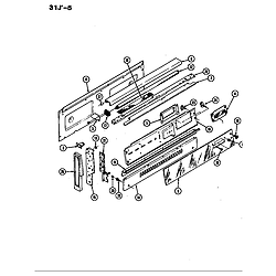 31JA5KX Range Control panel Parts diagram