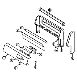 3468VVV Range Control panel Parts diagram