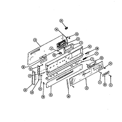 34JA3TKXWON Range Control panel Parts diagram