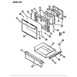 34JN5TKVW Range Door Parts diagram