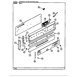 34MA3TKXW Range Control panel Parts diagram