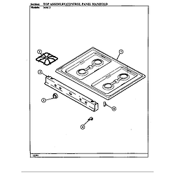 34MA3TKXW Range Top assembly/control panel/manifold Parts diagram