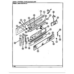 34MN5TKVW Range Control panel (34m*-5tkvw-ev) (34ma-5tkvw-ev) (34mn-5tkvw-ev) Parts diagram