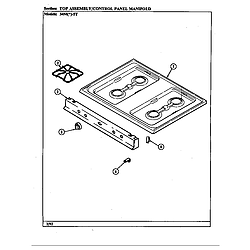 34MN5TKVW Range Top assembly/control panel/manifold Parts diagram