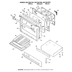 3627361193 Gas Range Door Parts diagram