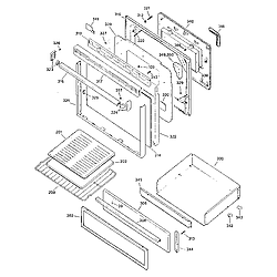 3627391592 Gas Range Door Parts diagram