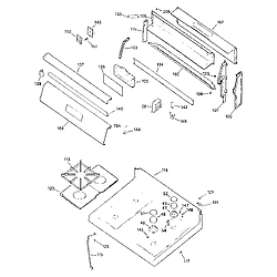 3627391592 Gas Range Main top section Parts diagram