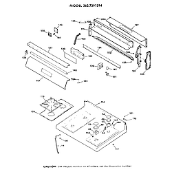 3627391594 Gas Range Main top section Parts diagram