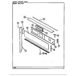 59GN5TVW Range Control panel (with tx) (59g-5txw) Parts diagram