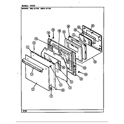59GN5TVW Range Door Parts diagram