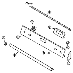 62946975 Range Control panel Parts diagram