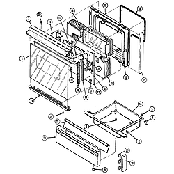 6498VRA Gas Range Door/drawer Parts diagram