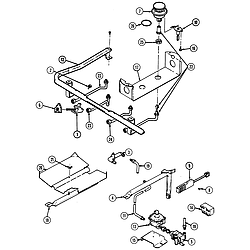 6498VRA Gas Range Gas controls Parts diagram