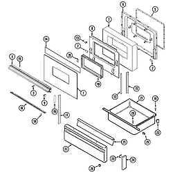 6498VTV Gas Range Door/drawer Parts diagram