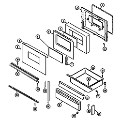6498VVV Gas Range Door/drawer (ser. pre. 13) (6498vvd) (6498vvv) Parts diagram