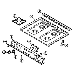 6498VVV Gas Range Top assembly (6498vvd) (6498vvv) Parts diagram