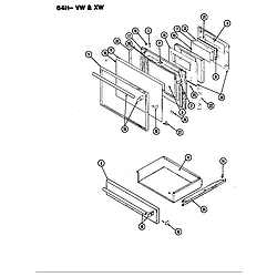 64HN4TKVW Range Door Parts diagram