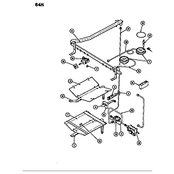 64HN4TKVW Range Gas controls Parts diagram