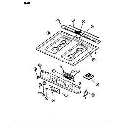 64HN4TKVW Range Manifold panel - main top Parts diagram