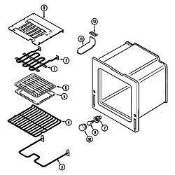 7858XVW Range Oven-lower Parts diagram