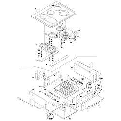 790461233 Electric Range Top/drawer Parts diagram