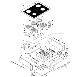 79046802992 Elite Electric Slide-In Range Top/drawer Parts diagram