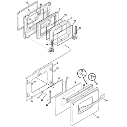 79046803991 Elite Electric Slide-In Range Door Parts diagram