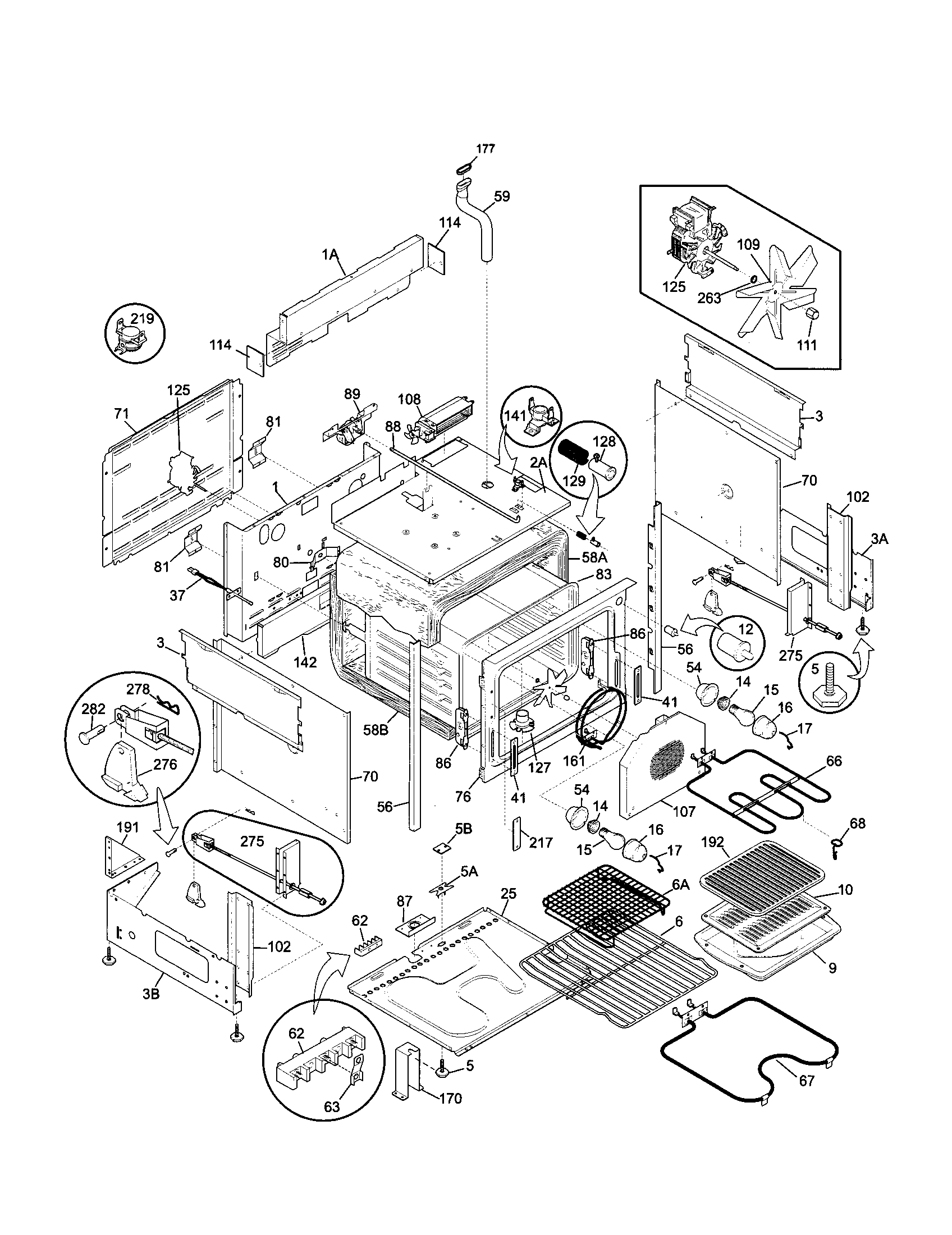 Kenmore gas range parts diagram
