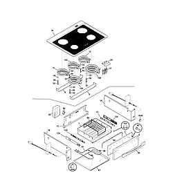 79046803992 Elite Electric Slide-In Range Top/drawer Parts diagram