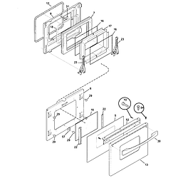 79046813991 Elite Dual Fuel Slide-In Range Door Parts diagram