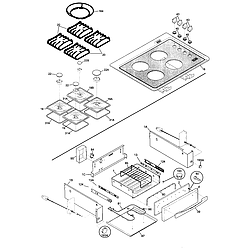 79046813992 Elite Dual Fuel Slide-In Range Top/drawer Parts diagram