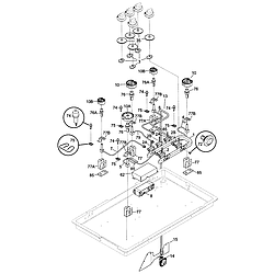 79074403995 Dual Fuel Range Burner Parts diagram