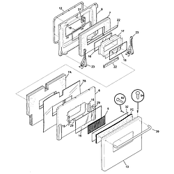 79074403995 Dual Fuel Range Door Parts diagram