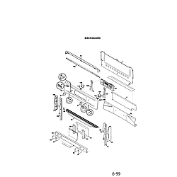 79075902990 Gas Range Backguard Parts diagram