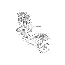 79075903993 Gas Range Top/drawer Parts diagram