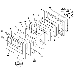 79079013102 Gas Range Door Parts diagram