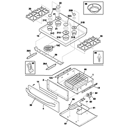 79079013102 Gas Range Top/drawer Parts diagram