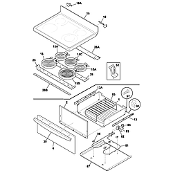 79095882301 Electric Range Top/drawer Parts diagram