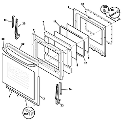 79096612400 Electric Range Door Parts diagram